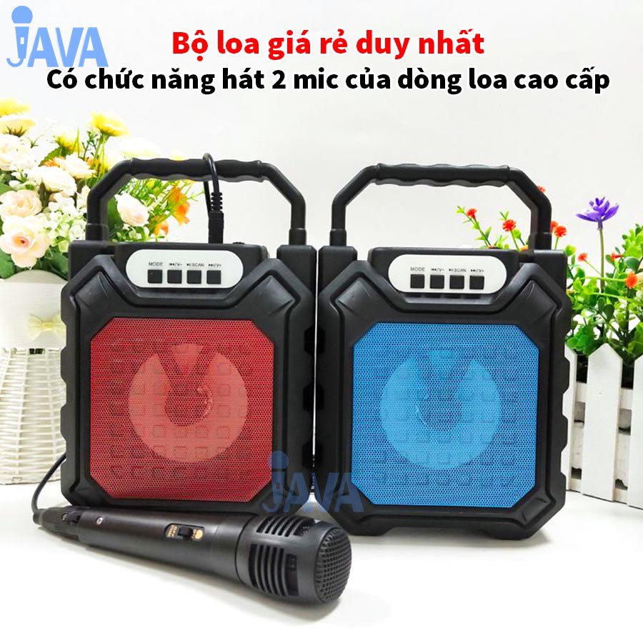 TẶNG 1 MIC KARAOKE CÓ VANG 100K] Loa Kẹo Kéo Karaoke Bluetooth Mini YD668t - Tiện lợi - Âm to - Cực đã - JAVA Shop - Lo