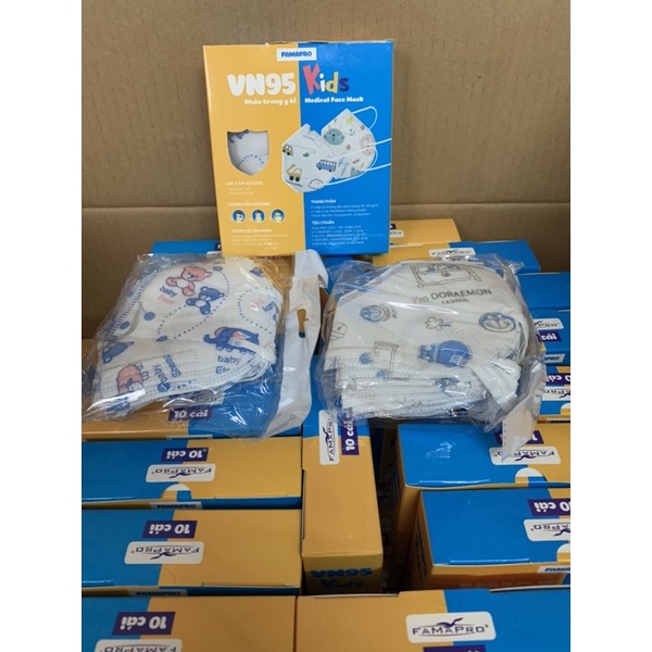 HỘP 10 CÁI KHẨU TRANG VN95 EM BÉ CAO CẤP FAMAPRO