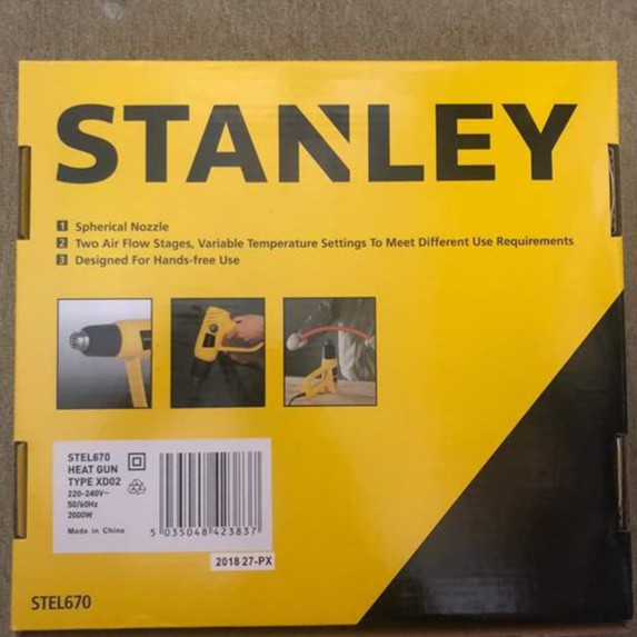[ Sản Phẩm Hot ] Máy thổi hơi nóng Stanley STEL670 - tặng bút thử điện Stanley 66-119