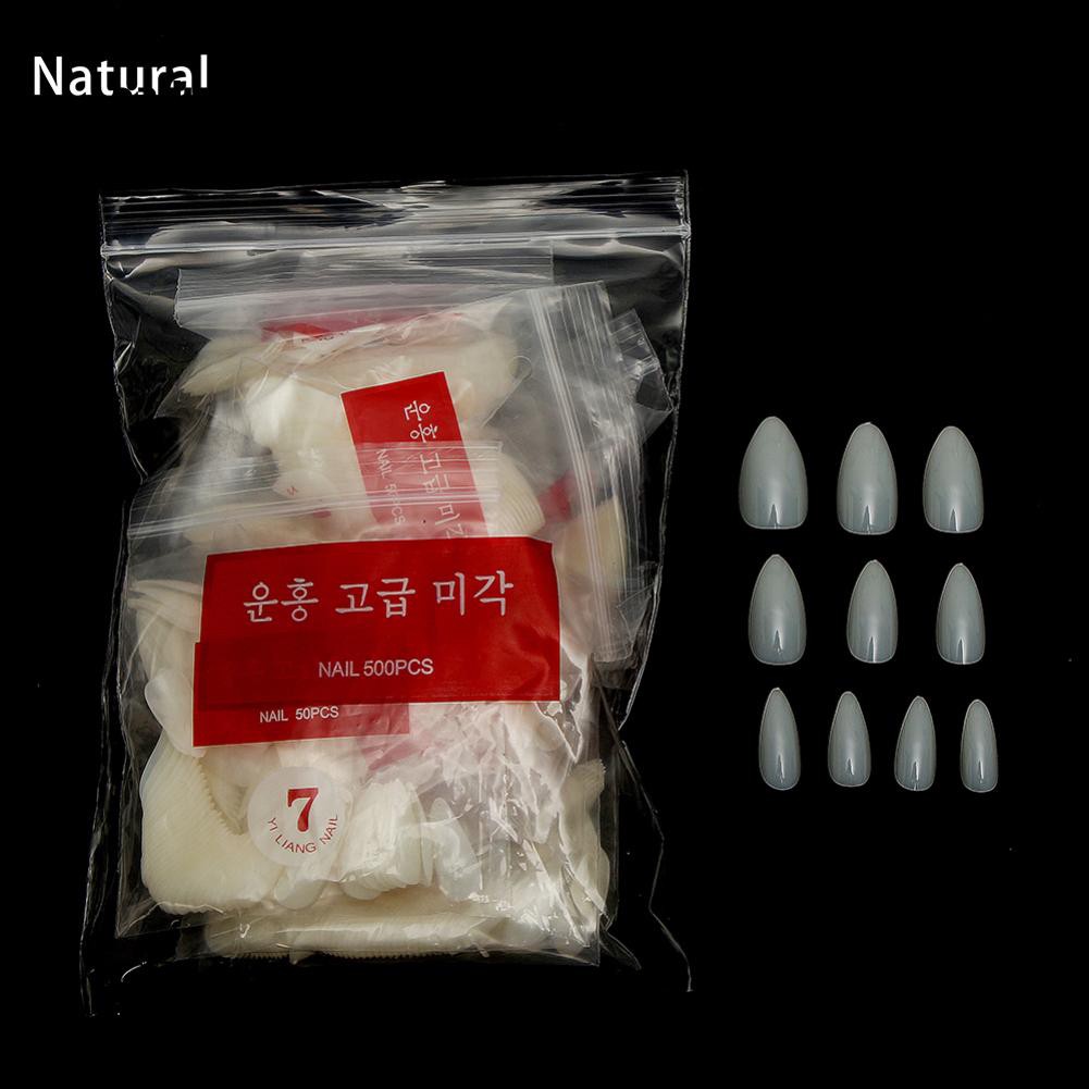 Bộ 500 móng tay giả đầu tròn dùng để làm móng chuyên dụng