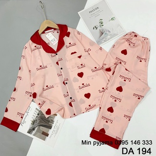 Đồ ngủ pyjamas lụa mango tay dài quần dài