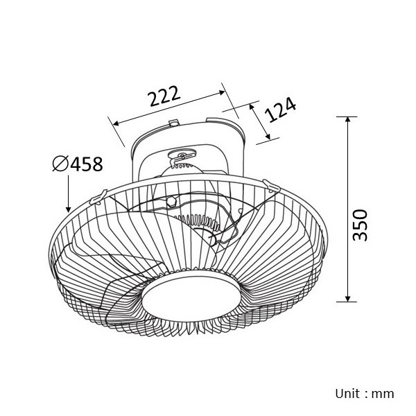Quạt đảo trần Panasonic F-409QGO Màu Vàng - Hàng Chính Hãng - F409QGO / F409Q / F-409Q