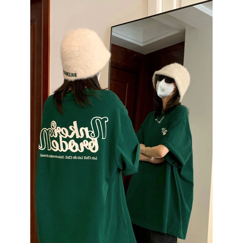 NRVP Áo thun 100% cotton dáng rộng cổ tròn thời trang 2022 dành cho nữ