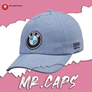 Nón lưỡi trai Jean BMW nam nữ freesize, full hộp,Nón Kết in logo xanh-đen