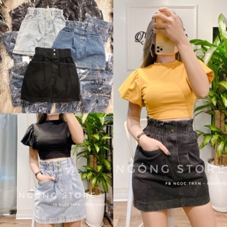 Combo sét áo tay bồng chân váy