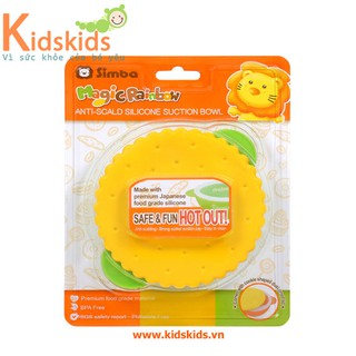 Chén tập ăn bánh quy Simba với hai lớp chống nóng và đế cao su P3341