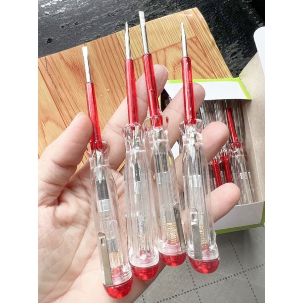 BÚT THỬ ĐIỆN TRONG SUỐT 14CM SẴN HÀNG -VÍT THỬ ĐIỆN
