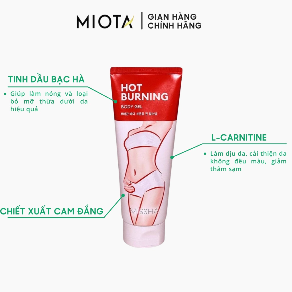 Gel Tan Mỡ Missha Hot Burning Body Gel 200ml