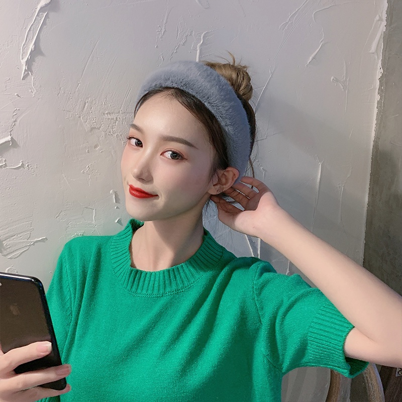 Băng đô phối lông thời trang dành cho nữ