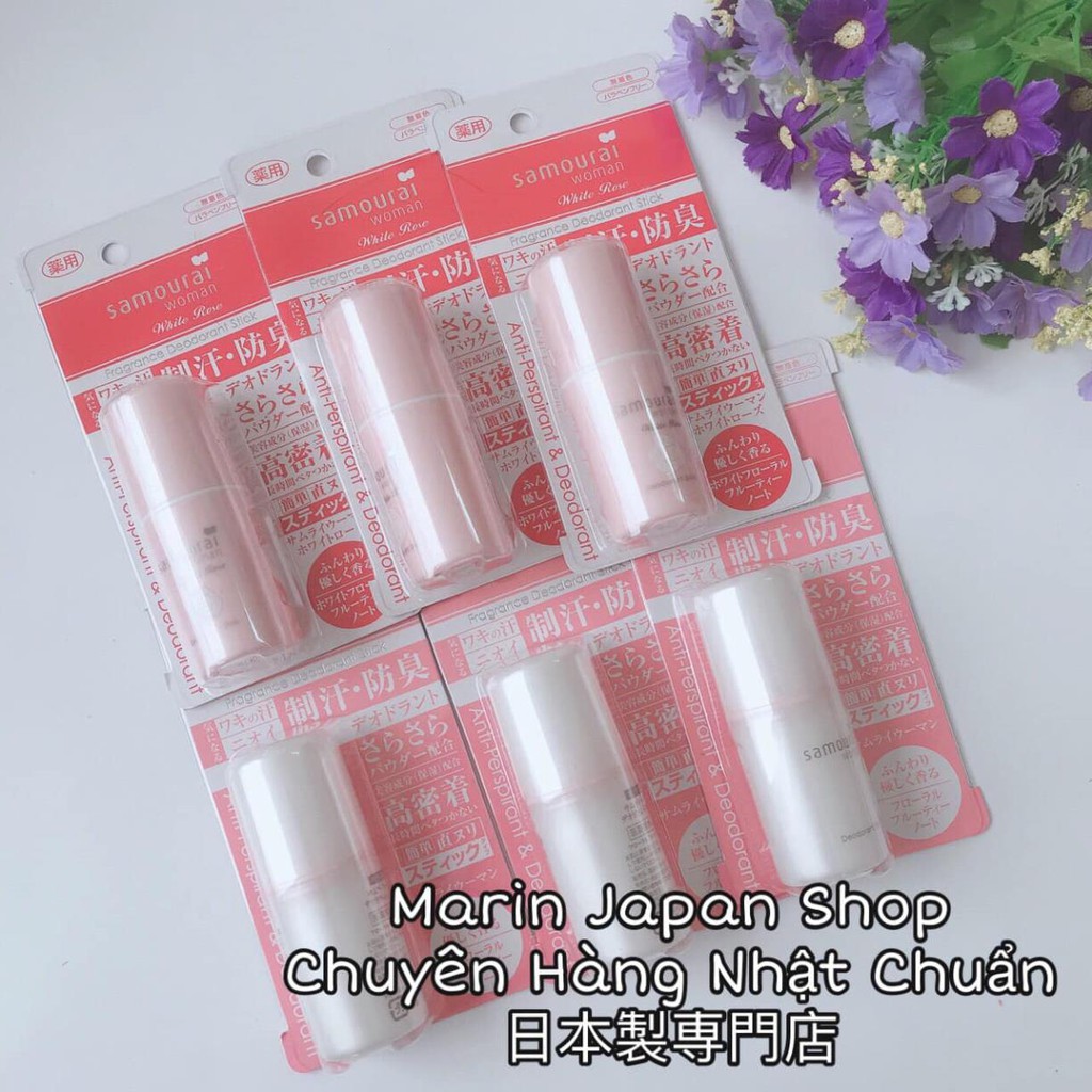 (Sale 350k-&gt;260k) Lăn khử mùi hương nước hoa Samourai Women Deodorant Stick Nhật Bản