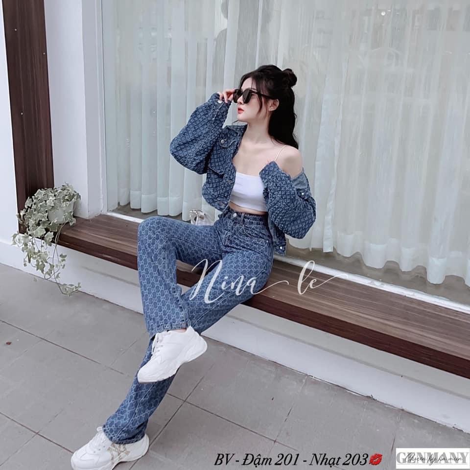 Quân jean bò chữ 2 mẫu ( ảnh thật )
