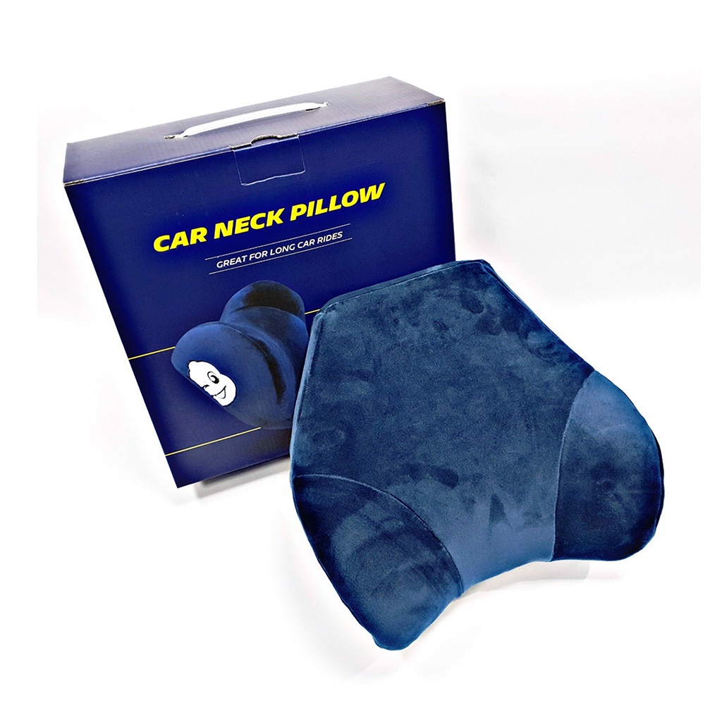 Gối Tựa Cổ Ô Tô Cao Su Non Cao Cấp Michelin Neck Pillow (hàng chính hãng) Chống Mỏi Đầu Vai Gáy