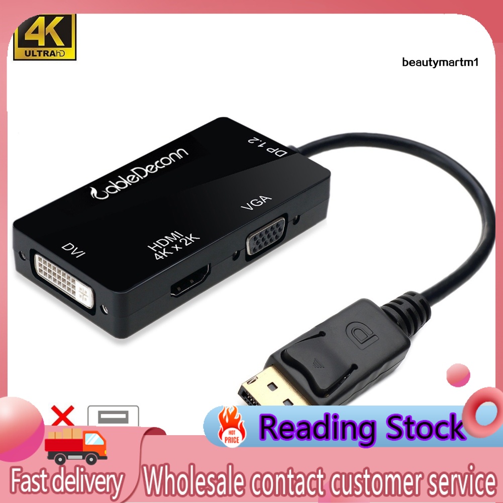 Cáp Chuyển Đổi 3 Trong 1 Hd Display Port Sang Hdmi-Compatible Vga Dvi Female