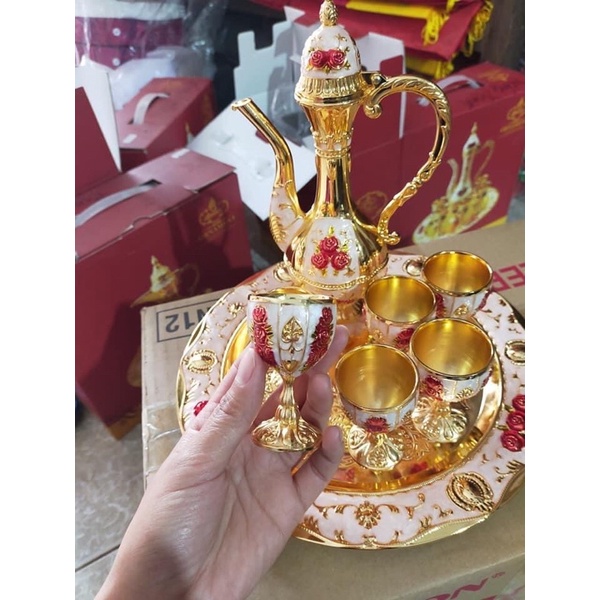 phụ kiện hầu đồng- bộ ấm và ly dâng thánh , hầu đồng | BigBuy360 - bigbuy360.vn