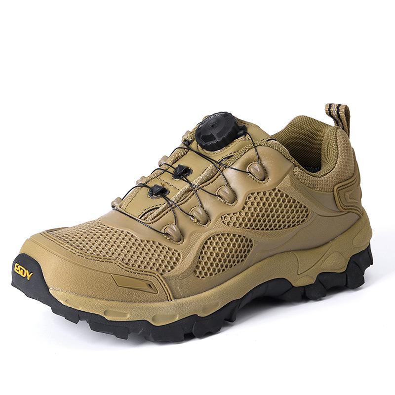 Outdoor Training Tactical Automatic Lacing System Breathable Hiking Boots