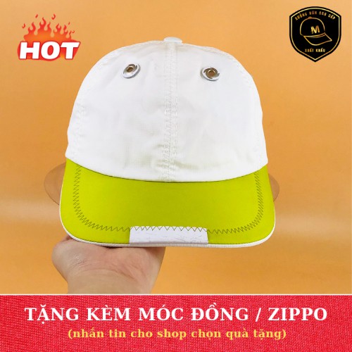 Nón Sơn Màu Trắng Vàng - Full Tem Mạc 7 Màu