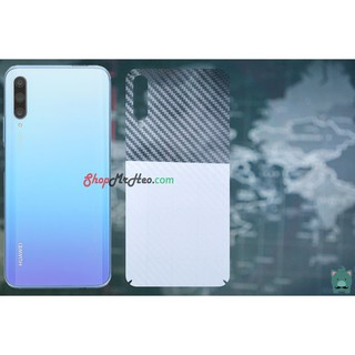 Bộ 3 Skin Dán Mặt Sau Lưng Vân 3D Huawei Y9s - Honor 9X - Carbon, Hình hộp, Nhám