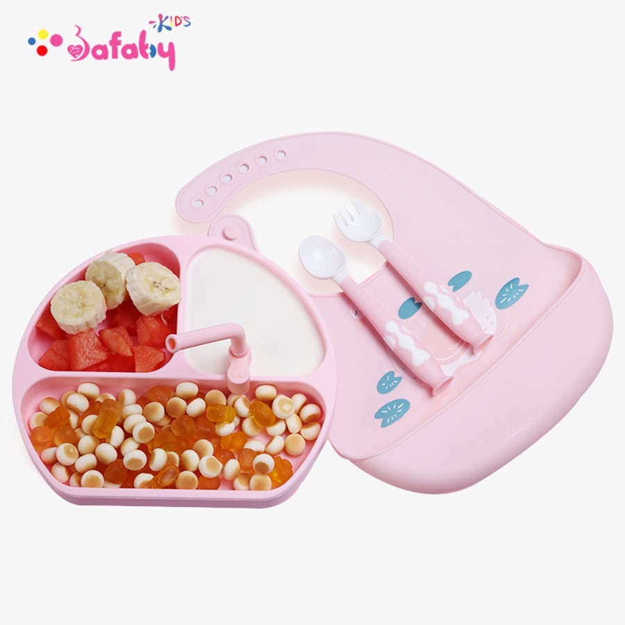 [MADE KOREA] Dụng Cụ Ăn Dặm Cho Bé, Đồ Dùng Ăn Dặm Hàng Công Ty Chất Liệu Silicon - Bafaby kids