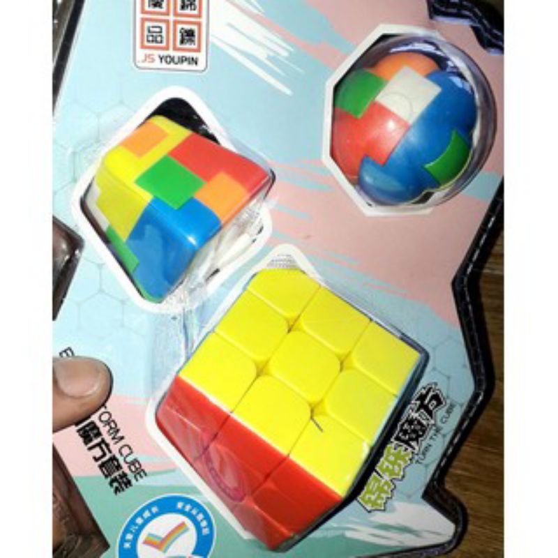 Đồ chơi Rubik 1 viên 3x3x3 và 2 viên mini