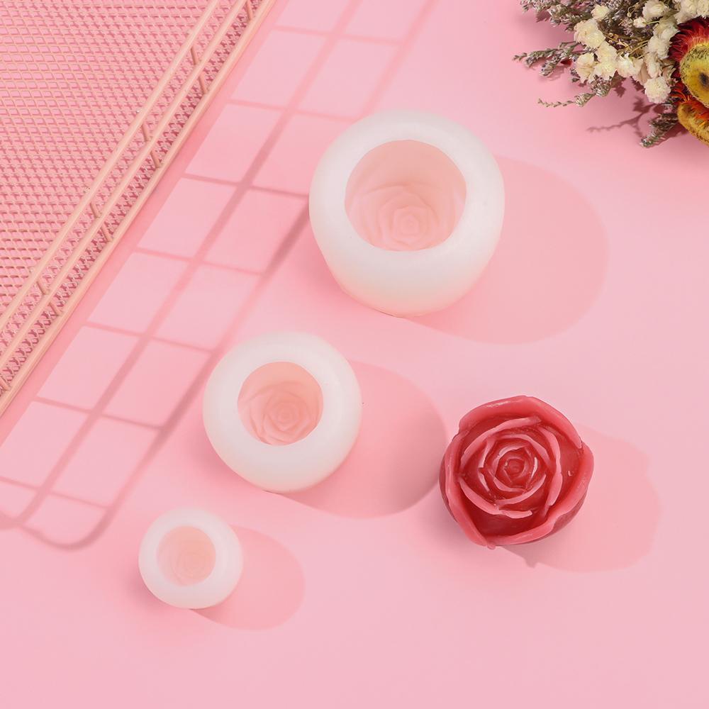ESPO Khuôn Silicone Làm Đá Viên Tạo Hình Hoa Hồng 3D Độc Đáo Tiện Dụng