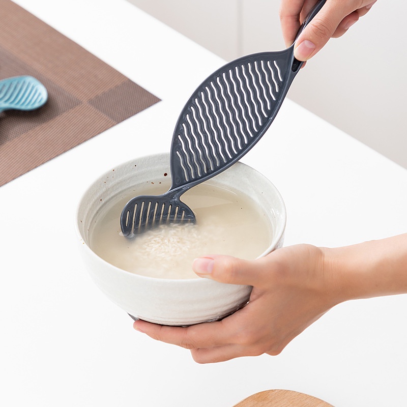 Rây lọc HOUSEEKER dùng vo gạo/rửa rau/trái cây có rãnh thoát nước đa năng tiện lợi cho nhà bếp