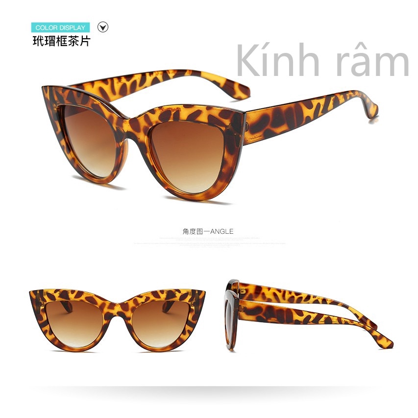 HÀNG có sẵn ! kính mát mắt mèo vintage chống tia UV400
