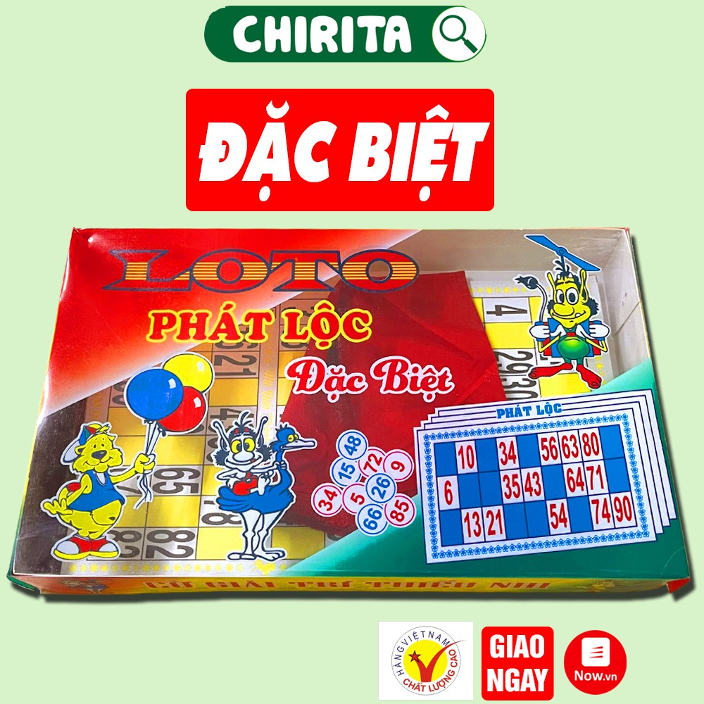 Bộ Cờ Lô Tô Phát Lộc Cao Cấp - Bộ Cờ Lô Tô Bingo 90 Số, Boardgame - Đồ Chơi Trẻ Em CHIRITA