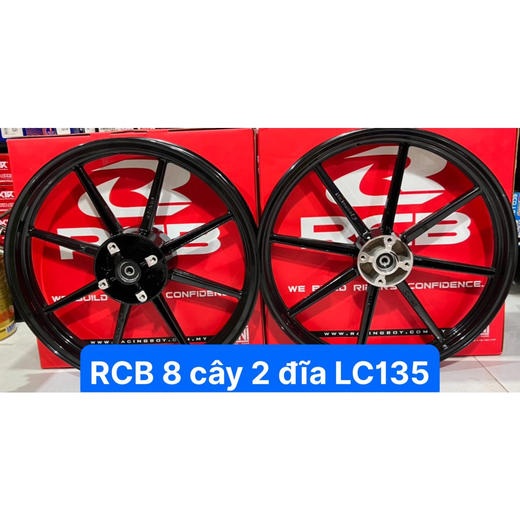 Mâm RCB 8 cây 2 đĩa gắn Exciter 135 2011-2014 chính hãng (1.6-18.5)