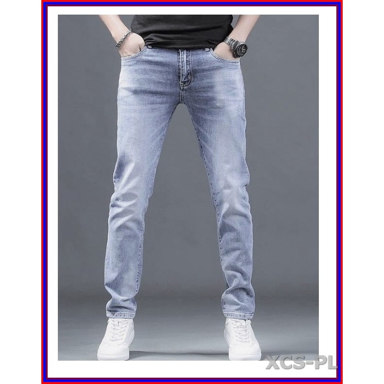 Quần jean nam cao cấp xanh bạc xước nhẹ 5678 không xù lông, không ra màu, chất giãn tốt 5n.3.181