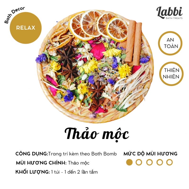 THẢO MỘC [Labbi] Thảo mộc sấy khô / Trang trí bồn tắm