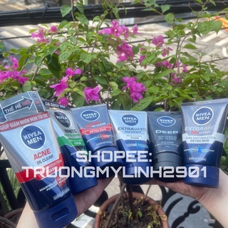 Sữa rửa mặt nivea men dành cho nam sạch sâu kiểm soát nhờn trắng da 100g