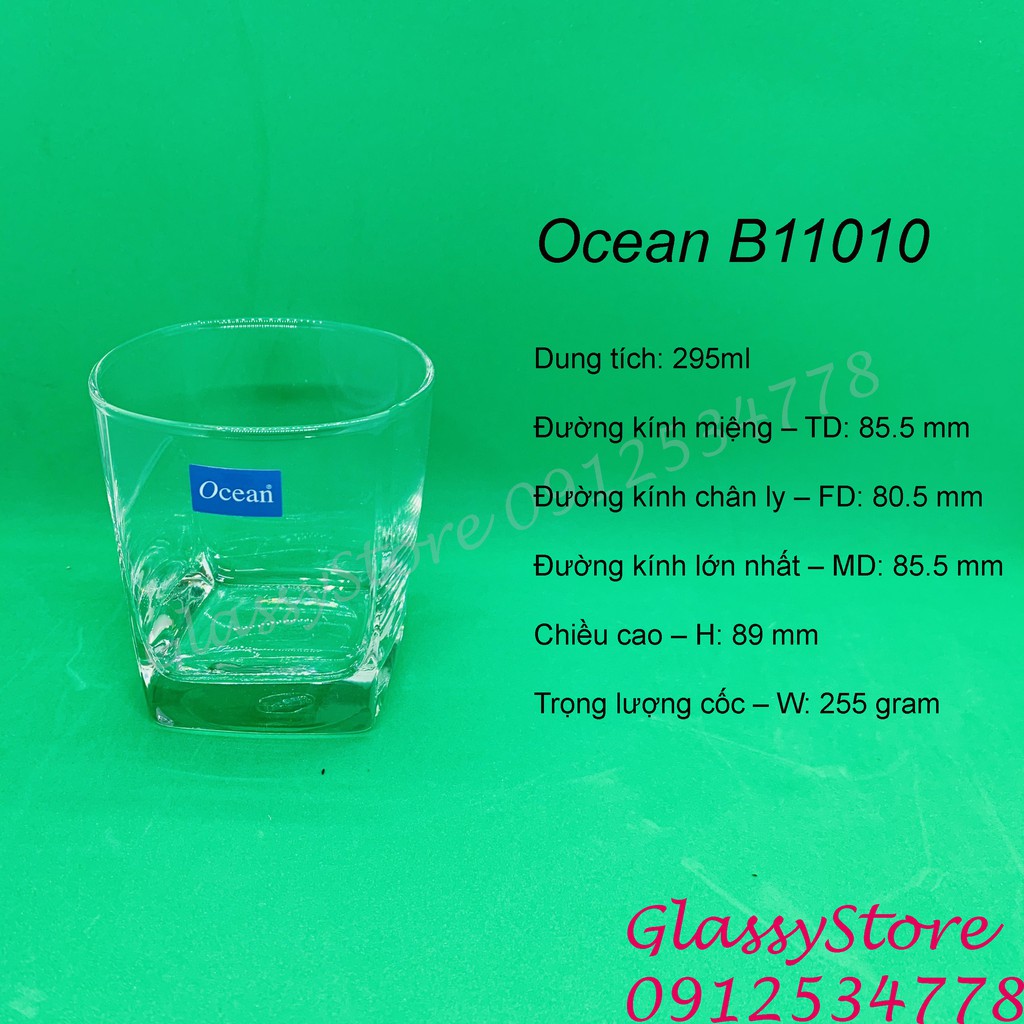 Ly (cốc) thủy tinh Ocean Plaza – B11007– 195ml / B11010 – 295ml (Hàng nhập khẩu Thái Lan chính hãng)