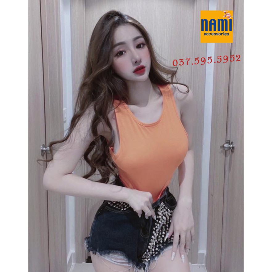 ÁO BODYSUIT SÁT NÁCH CỔ TRÒN SEXY - QANU035 | WebRaoVat - webraovat.net.vn