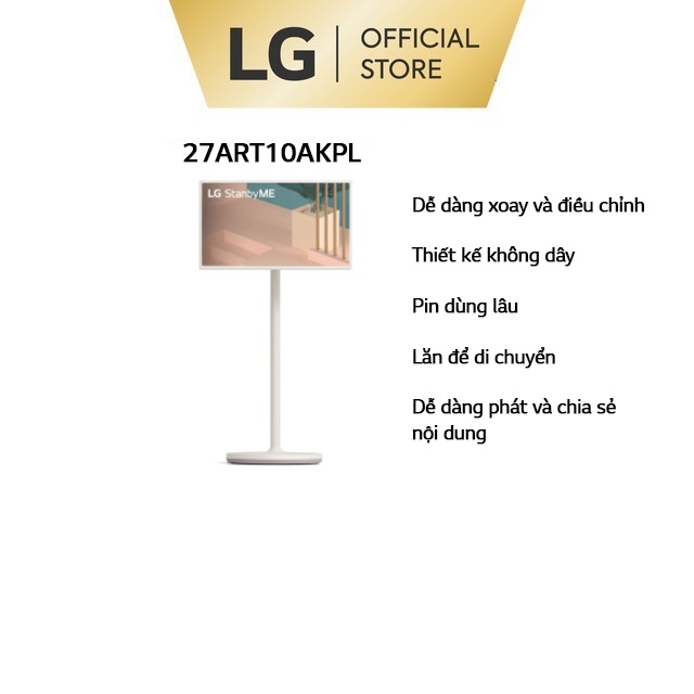 [Mã ELMALL6 giảm 6% đơn 300K] LG StanbyMe 2K 27 inch 27ART10AKPL - Hàng chính hãng