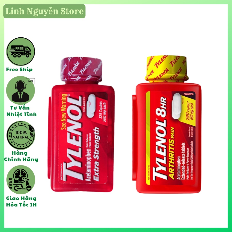 TYLÊNOL 325 Viên 500MG - Hàng mỹ