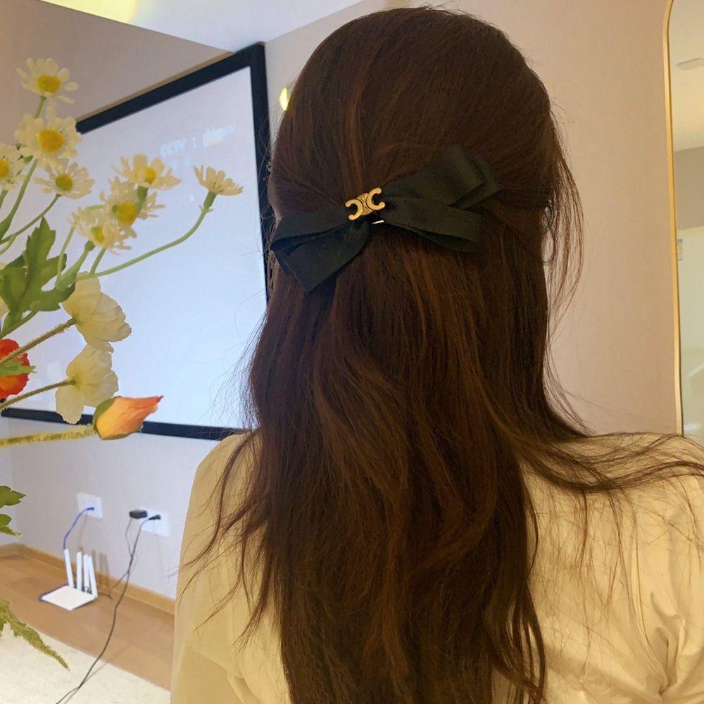 Fallforbeauty Kẹp Tóc Hình Nơ Bằng Kim Loại Phong Cách Hàn Quốc Thanh Lịch