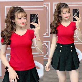 Combo 4 áo cổ tim