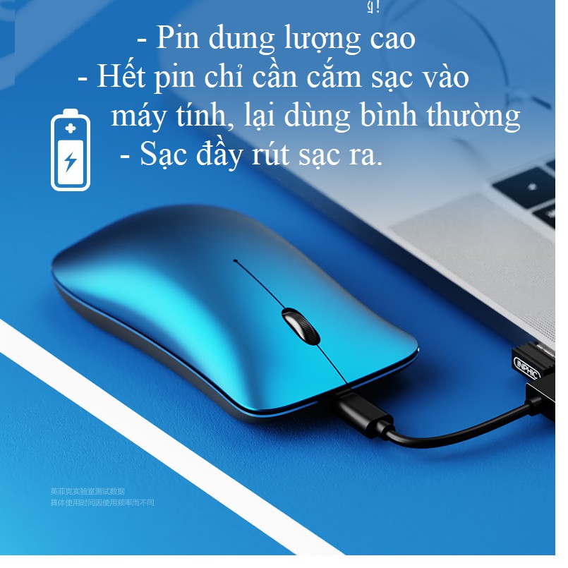 Chuột không dây | Chuột Bluetooth Inphic PM9 cao cấp, Pin sạc lại, chống ồn khi click