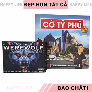 [COMBO 2 IN 1] Bộ đồ chơi giải trí cho trẻ em Cờ tỷ phú Monopoly + Ma sói Ultimate Deluxe giúp tư duy linh hoạt