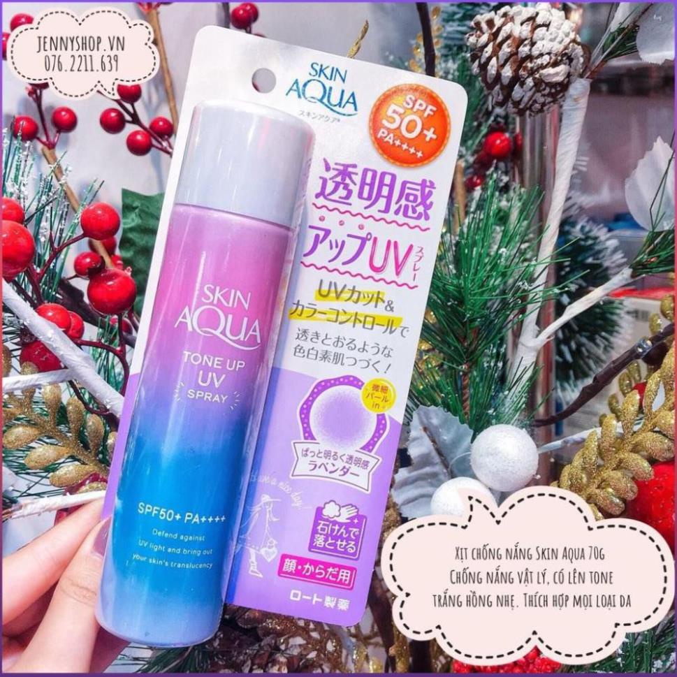 Xịt chống nắng Skin Aqua Tone Up UV Spf50+PA++++ - 70g nâng tông da | BigBuy360 - bigbuy360.vn