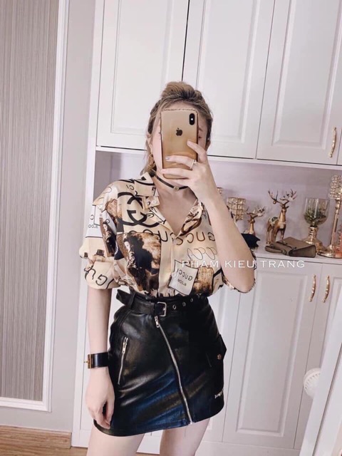 Áo sơ mi lụa GG hàn quốc cao cấp( Hàng chuẩn) | BigBuy360 - bigbuy360.vn