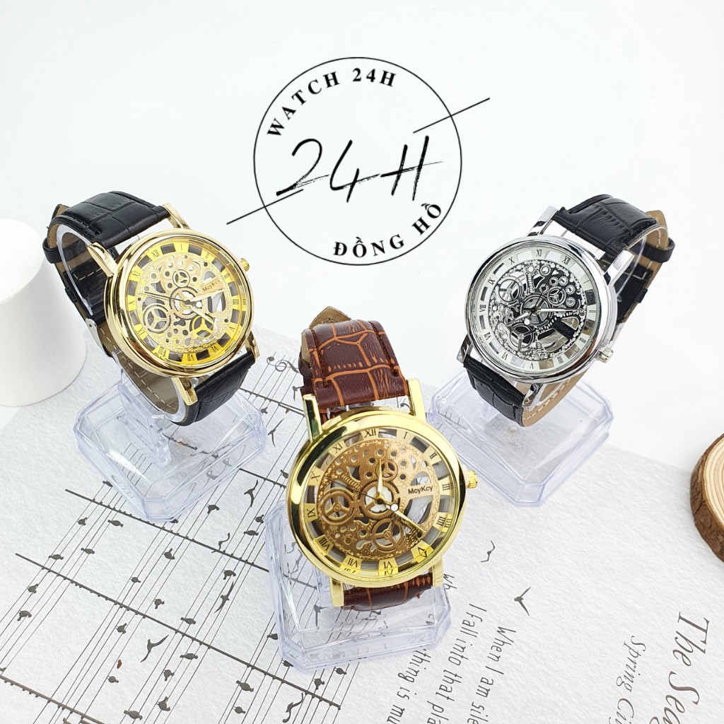 đồng hồ nam lộ cơ MC38 , dây da dập vân sang trọng thanh lịch cho các bạn trẻ | BigBuy360 - bigbuy360.vn