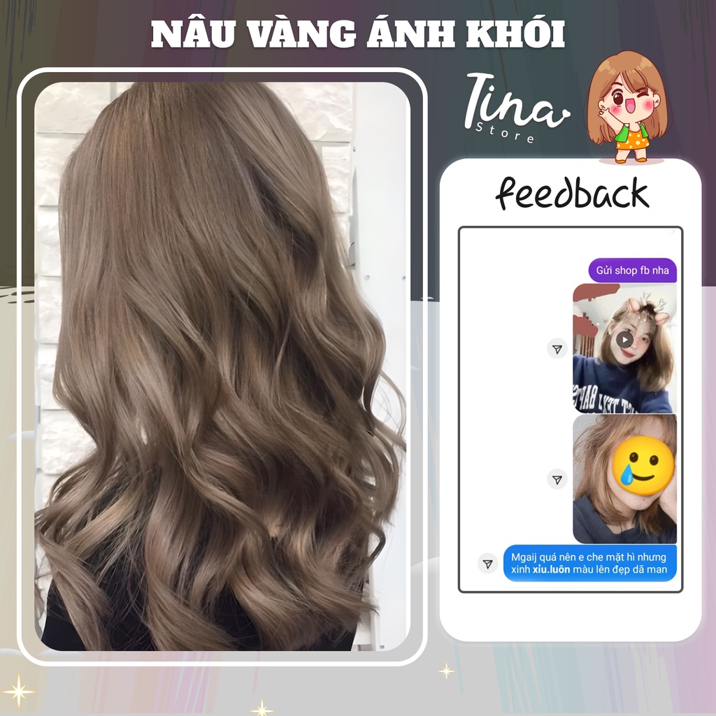 Thuốc Nhuộm tóc KOOLPRO Màu NÂU VÀNG ÁNH KHÓI Không Tẩy Tuýp 100g -Beli Official Store