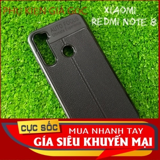 Ốp lưng xiaomi redmi note 8 dẻo giả da đen đẹp