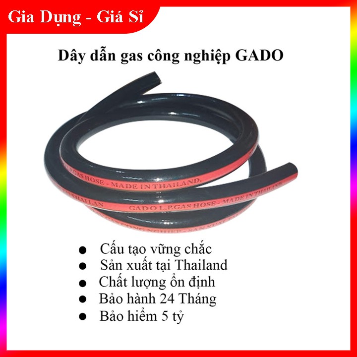 Dây Dẫn Gas Công Nghiệp Gado, Chuyên Dụng Cho Bếp Khè, Dài 1.5m, Chịu Áp Lực Mạnh, Nhập Khẩu Thái Lan