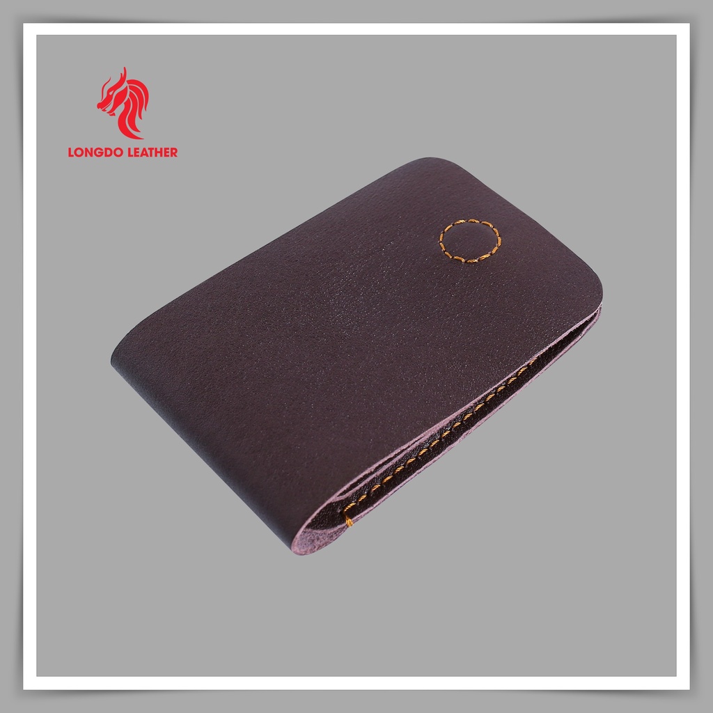 Ví sen 3 giảm giá da bò thật - Bảo hành 5 năm - Hàng chính hãng thương hiệu Longdo Leather