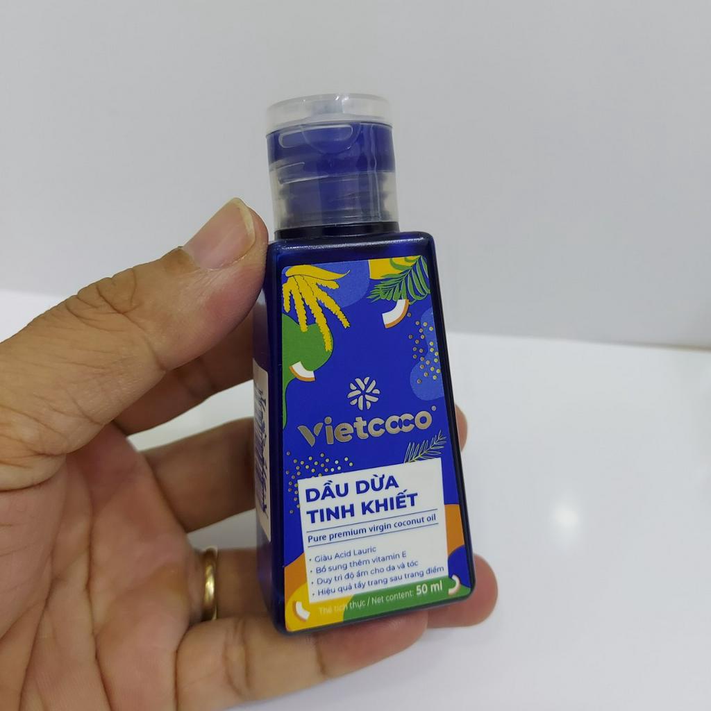 Dầu dừa tinh khiết  Vietcoco 50ml - dưỡng da - dưỡng tóc