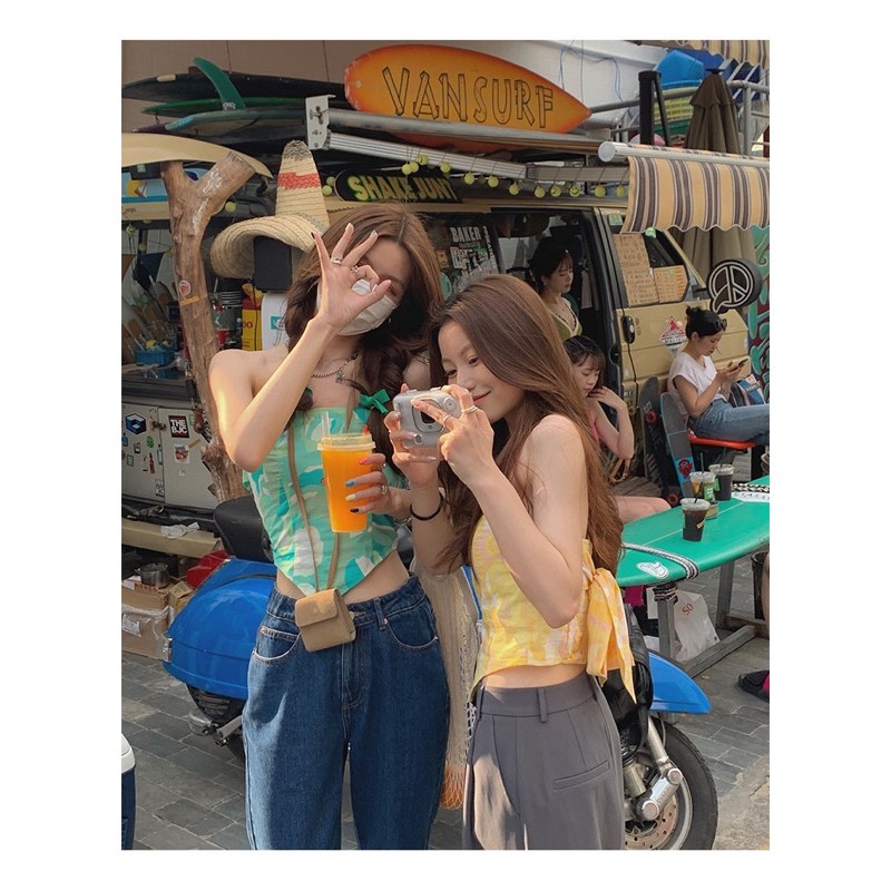 Áo yếm lưng chun buộc nơ sau hot hit 2021