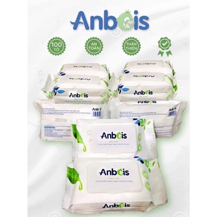 Khăn ướt Anbeis Không mùi - Tinh chất Trà xanh