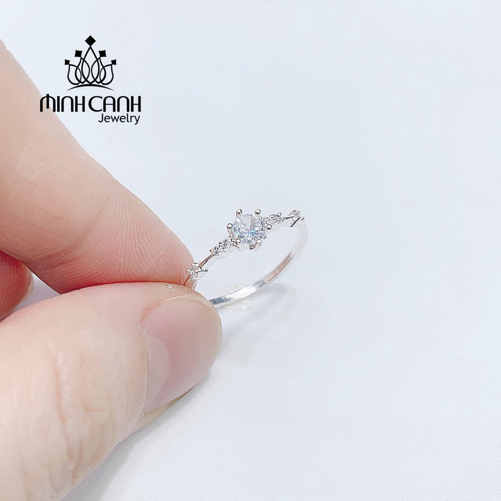 Nhẫn Bạc Nữ Đính Đá Tấm - Minh Canh Jewelry